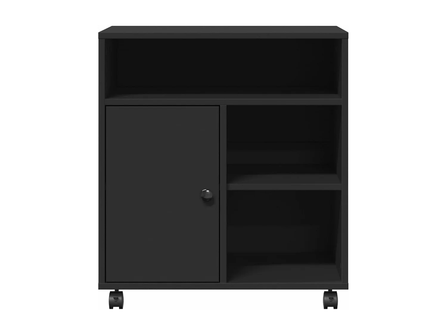 Supporto per stampante con ruote nero 60x50x67 cm