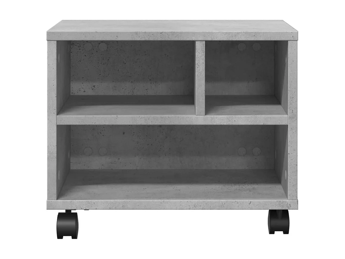 Supporto per stampante con rotelle grigio cemento 41x32x34,5 cm