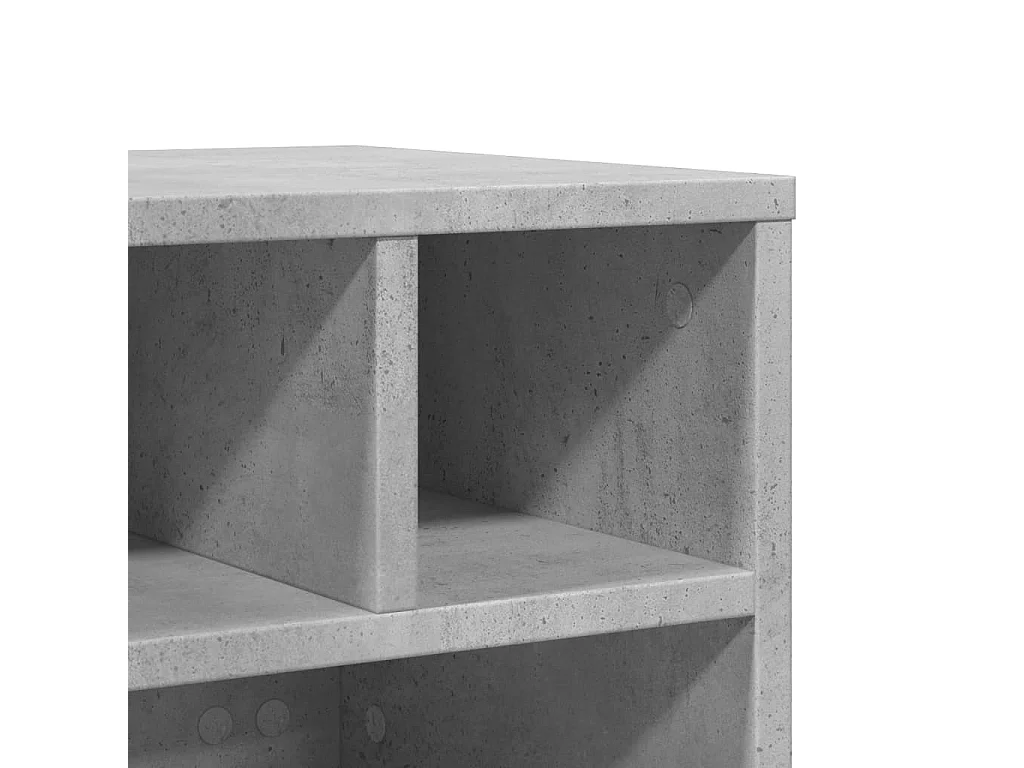 Supporto per stampante con rotelle grigio cemento 41x32x34,5 cm