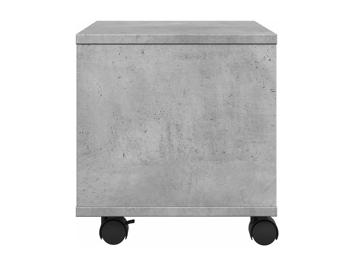 Suporte de impressora com rodízios cinza concreto 41x32x34,5 cm