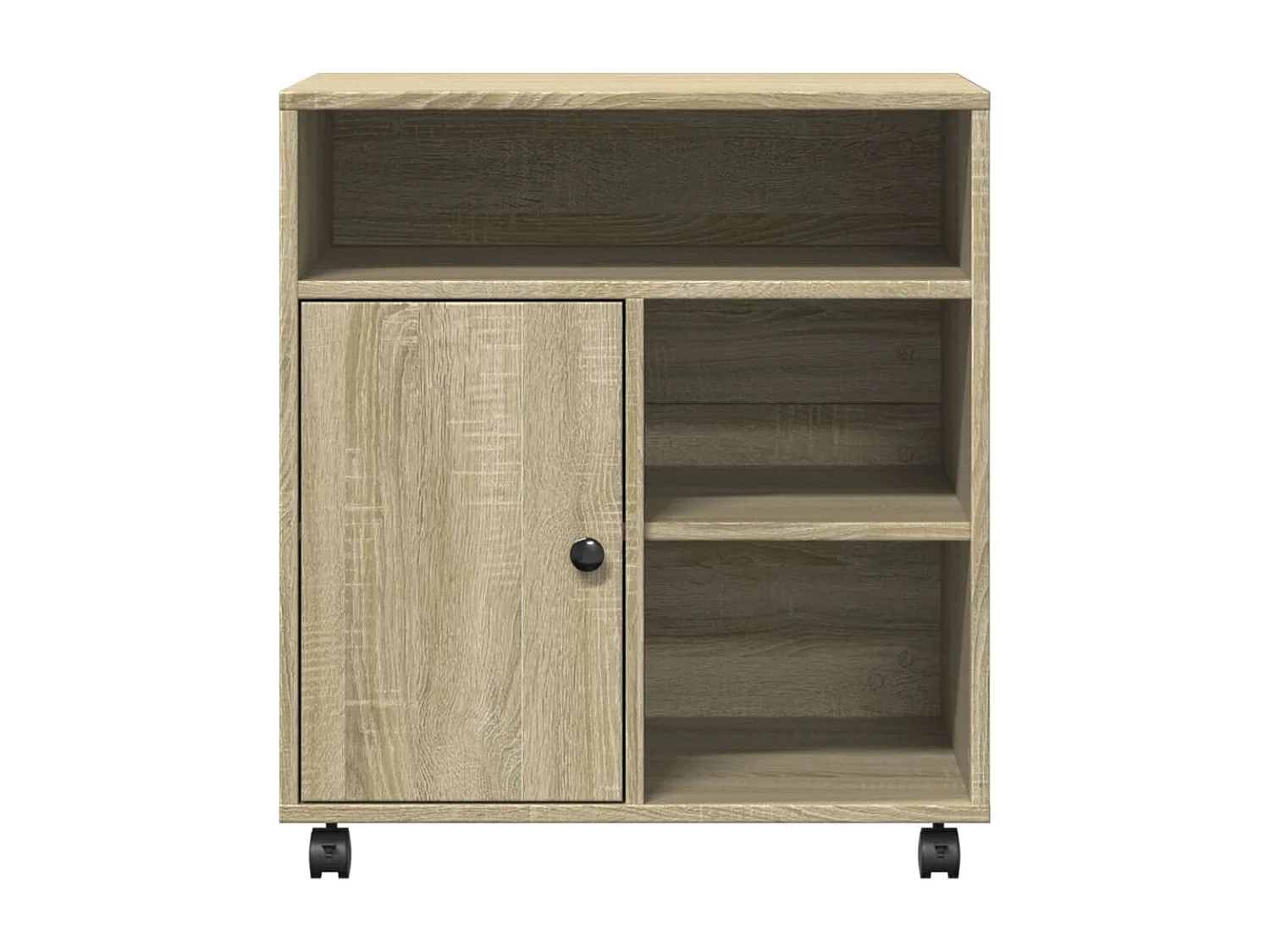 Support d'imprimante avec roulettes chêne sonoma 60x50x67 cm