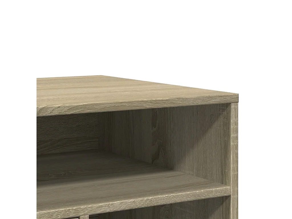 Support d'imprimante avec roulettes chêne sonoma 60x50x67 cm