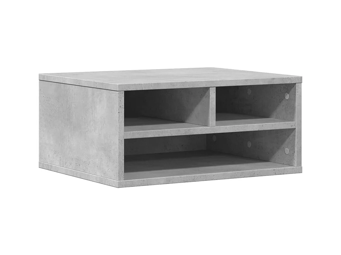 Support d'imprimante gris béton 49x40x22,5 cm bois d'ingénierie