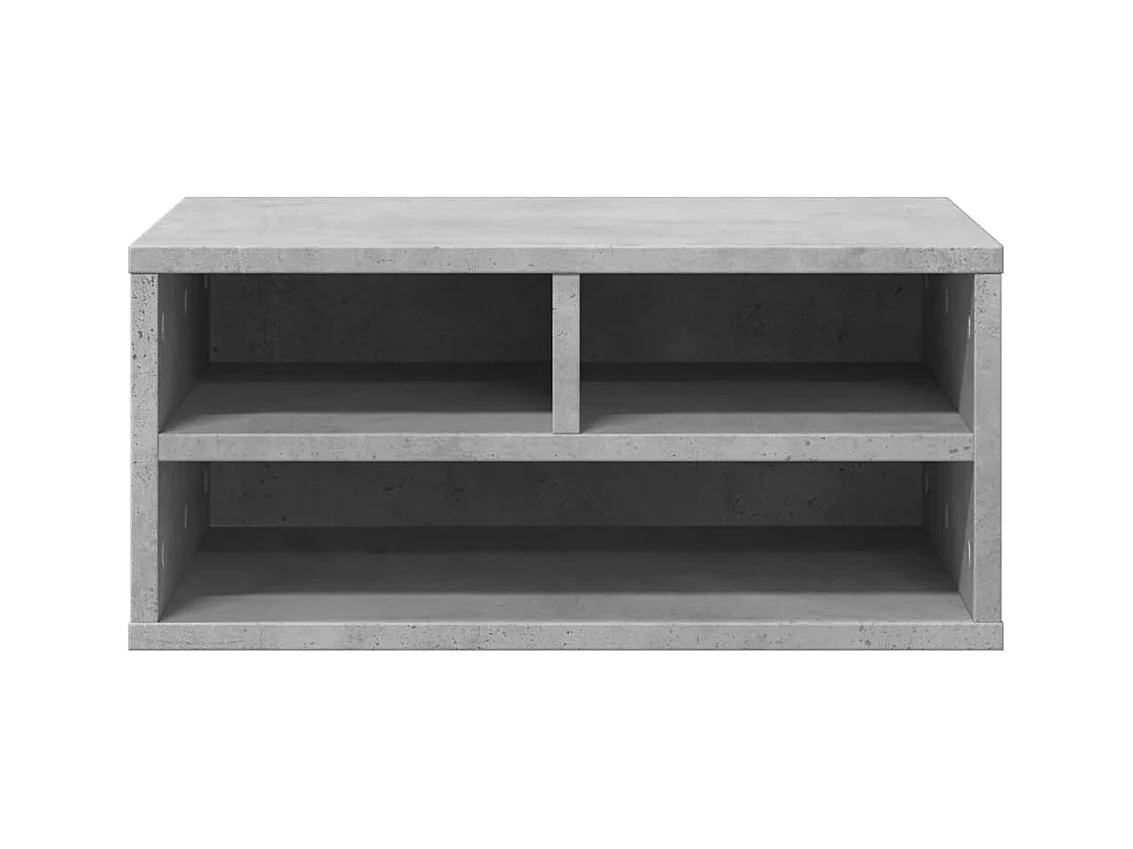 Support d'imprimante gris béton 49x40x22,5 cm bois d'ingénierie