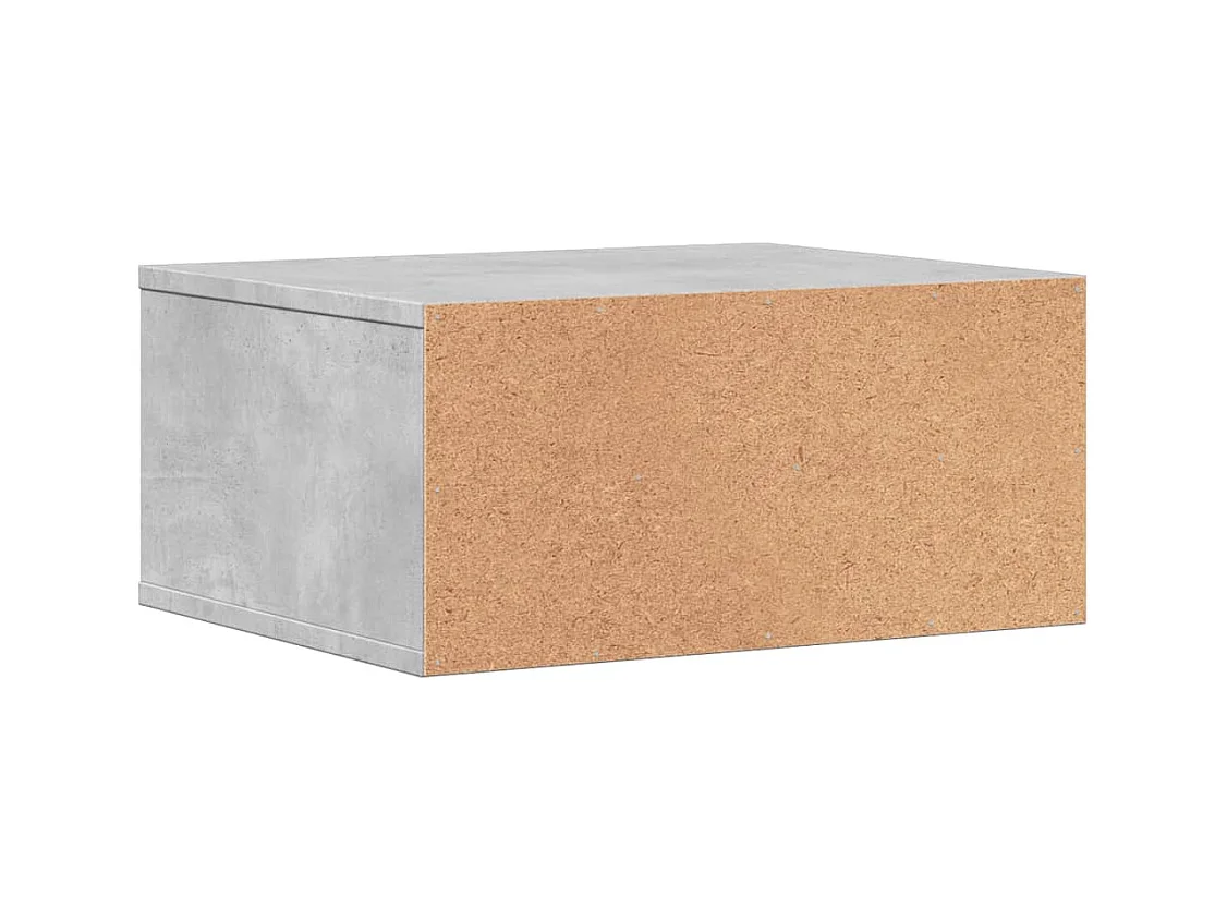 Support d'imprimante gris béton 49x40x22,5 cm bois d'ingénierie