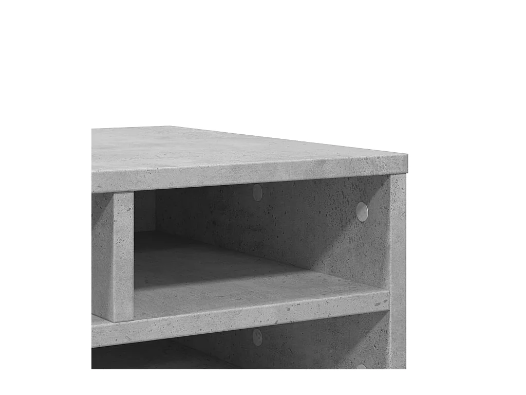 Support d'imprimante gris béton 49x40x22,5 cm bois d'ingénierie