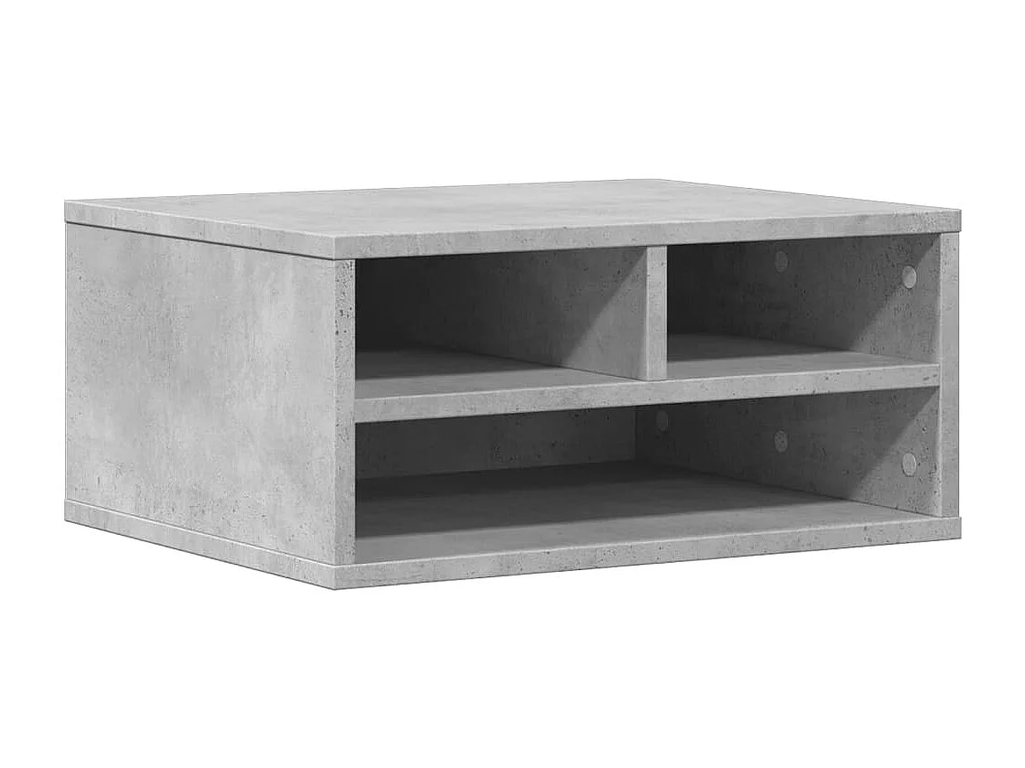 Support d'imprimante gris béton 49x40x22,5 cm bois d'ingénierie