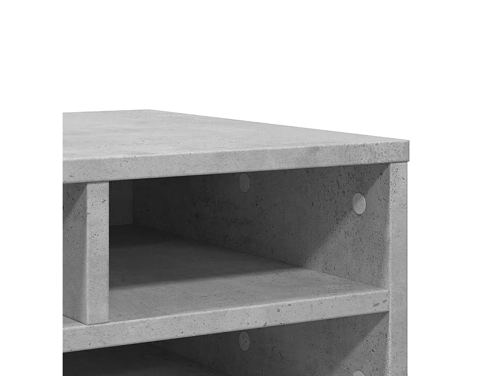 Support d'imprimante gris béton 49x40x22,5 cm bois d'ingénierie