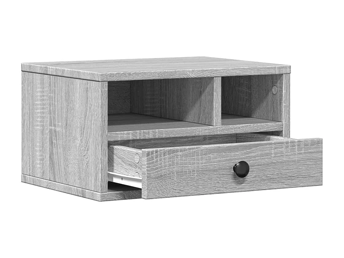 Soporte para impresora Sonoma gris 40x32x22,5cm madera contrachapada
