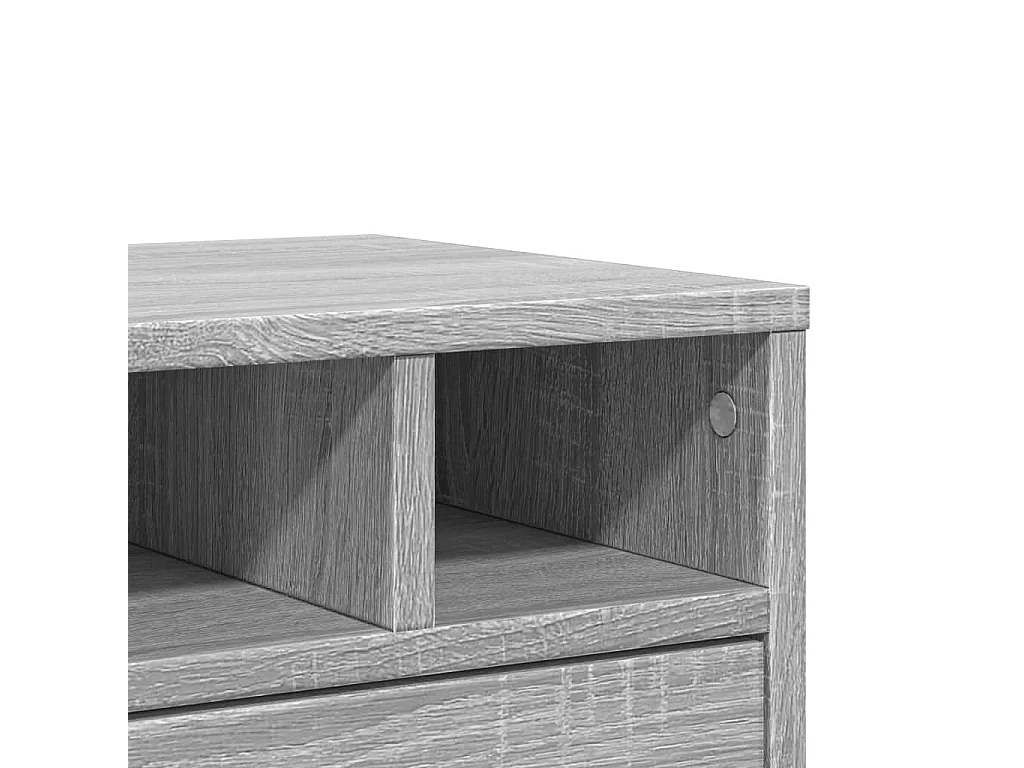 Support d'imprimante sonoma gris 40x32x22,5cm bois d'ingénierie