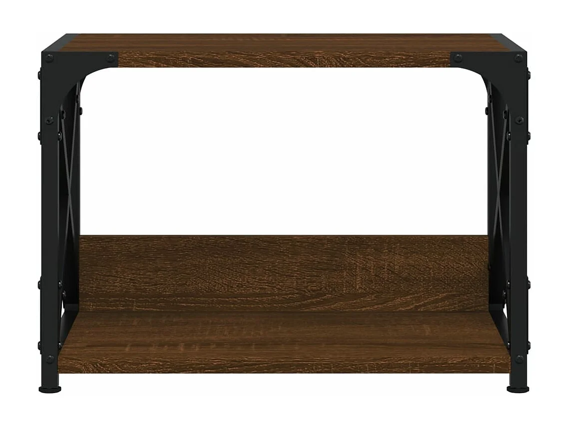 Supporto per stampante a 2 livelli rovere marrone 44x26x31,5 cm