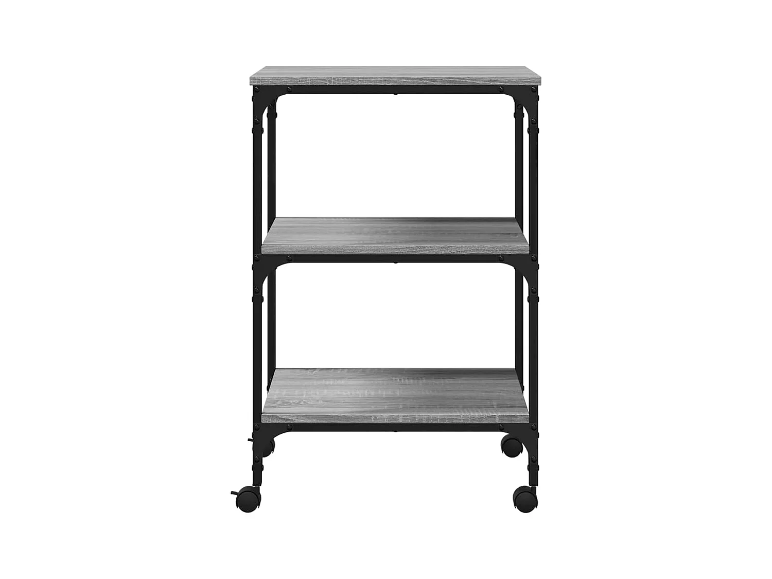 Soporte impresora 3 niveles sonoma gris 50x41x75 cm