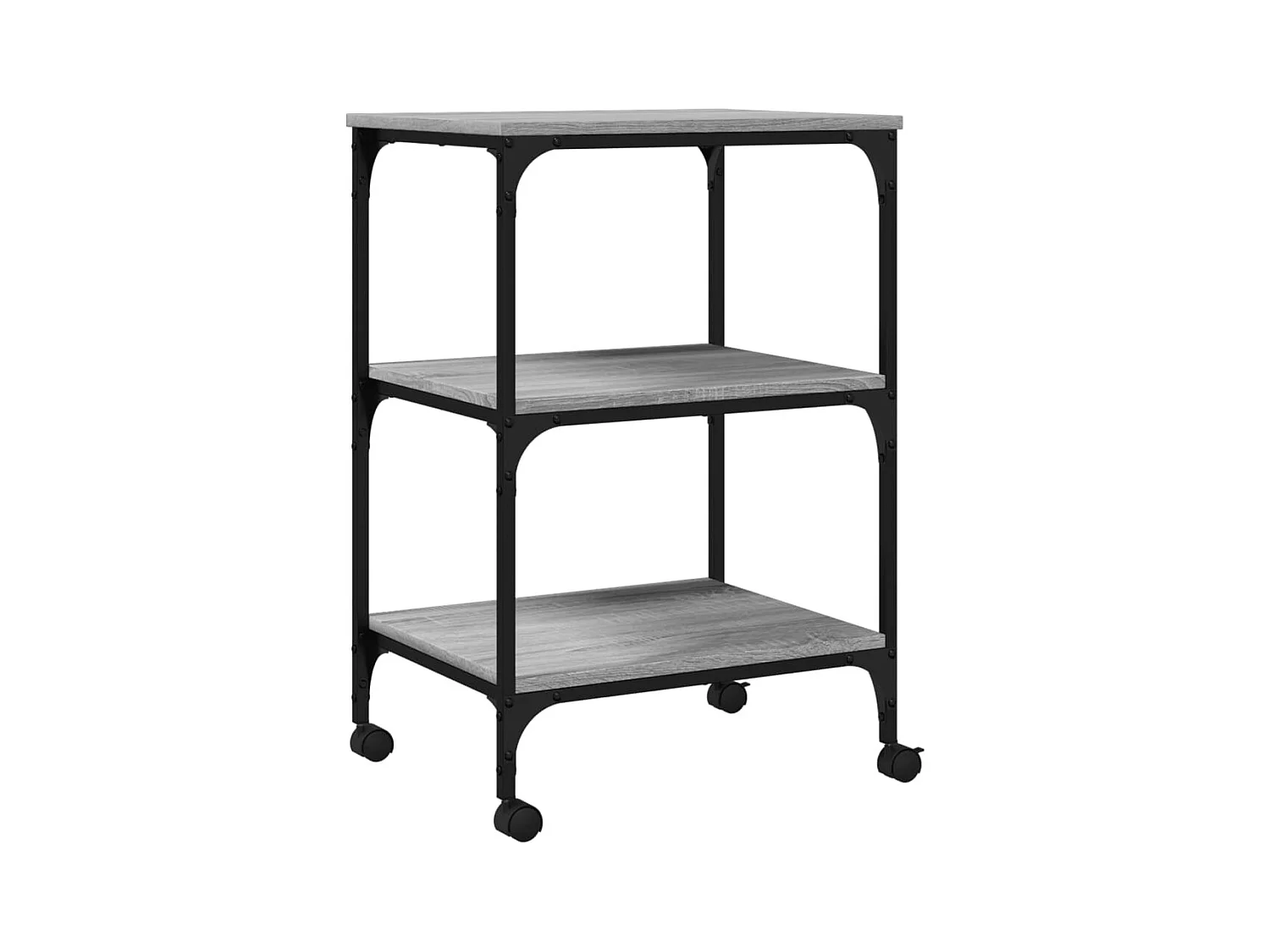 Soporte impresora 3 niveles sonoma gris 50x41x75 cm