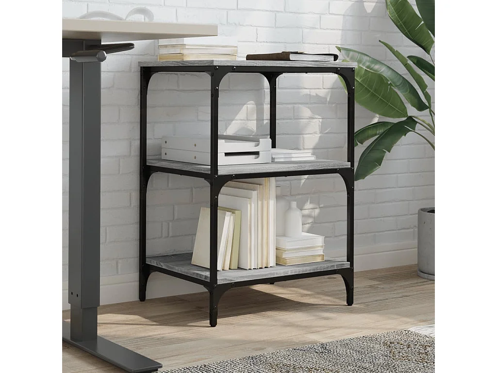 3-niveau printersteun sonoma grijs 50x41x75 cm