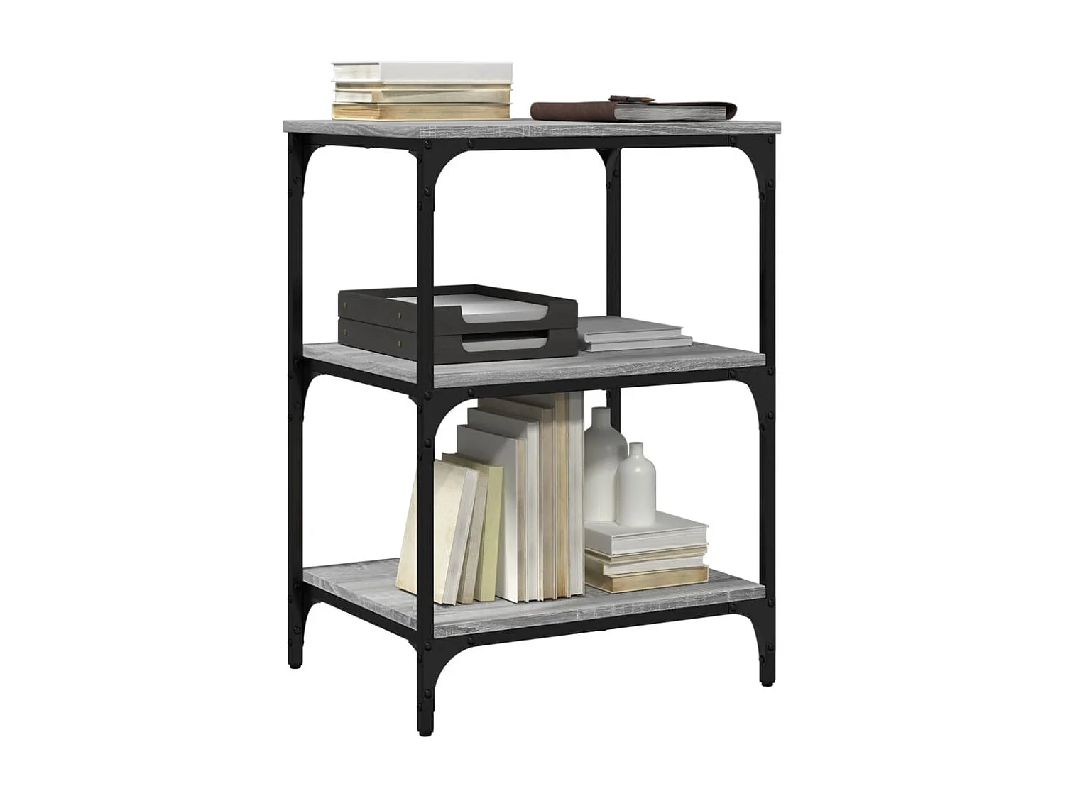 3-niveau printersteun sonoma grijs 50x41x75 cm