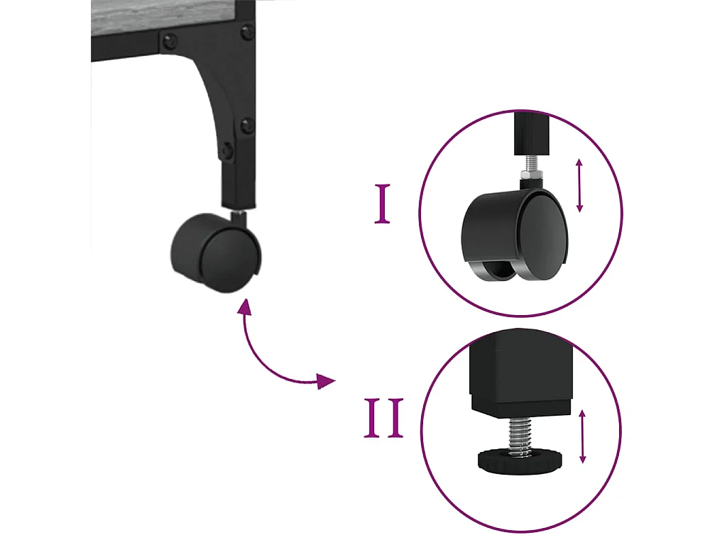 3-niveau printersteun sonoma grijs 50x41x75 cm