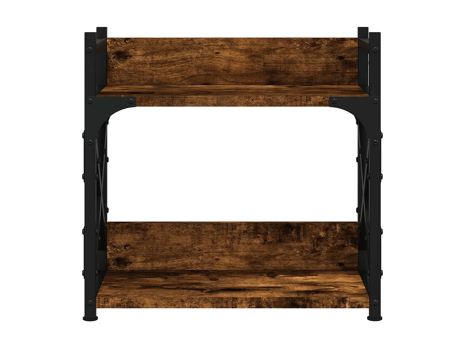 Support d'imprimante à 2 niveaux chêne fumé 40x20x40 cm