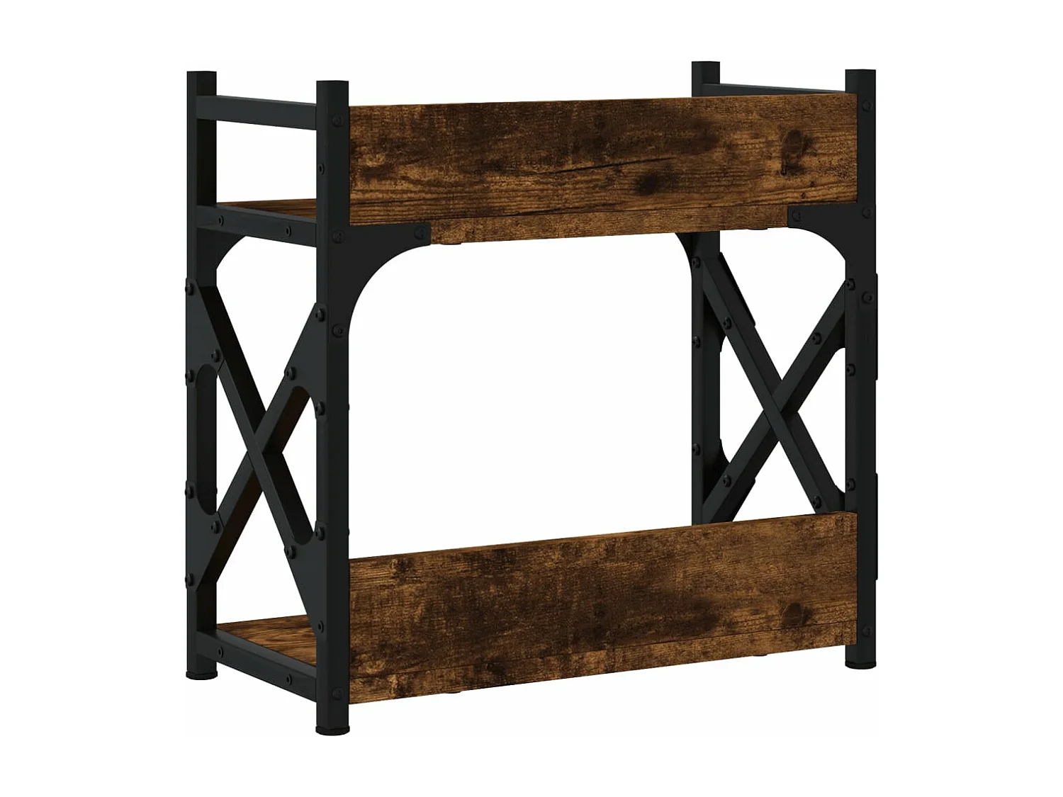 Support d'imprimante à 2 niveaux chêne fumé 40x20x40 cm