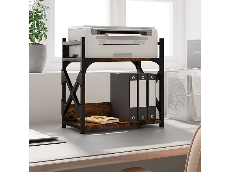 2-stufiger Druckerständer Räuchereiche 40x20x40 cm