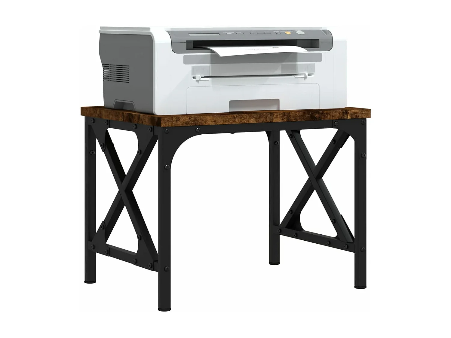 Supporto per stampante rovere affumicato 40x30x31 cm in derivati del legno