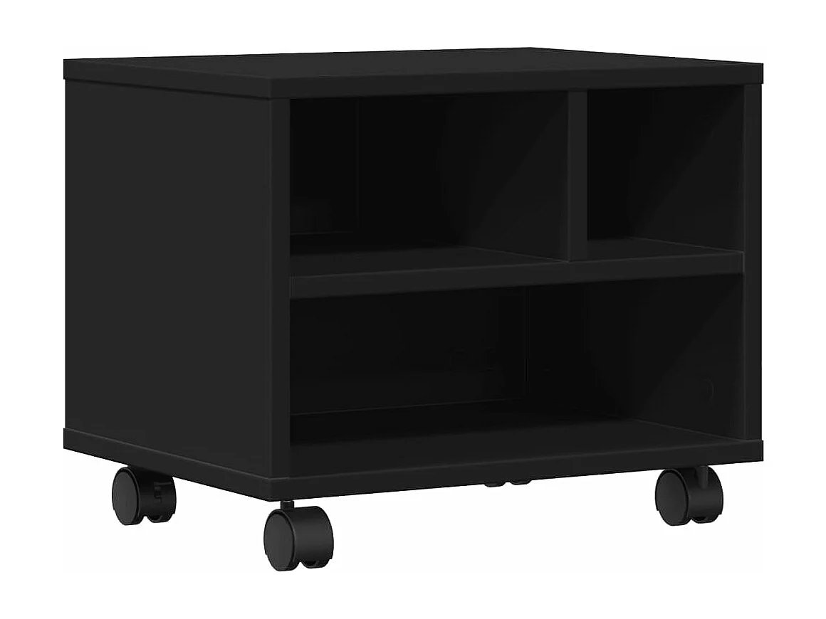 Supporto per stampante con ruote nero 41x32x34,5 cm