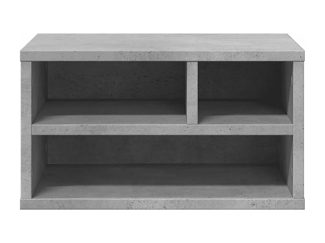 Support d'imprimante gris béton 40x32x22,5 cm bois d'ingénierie