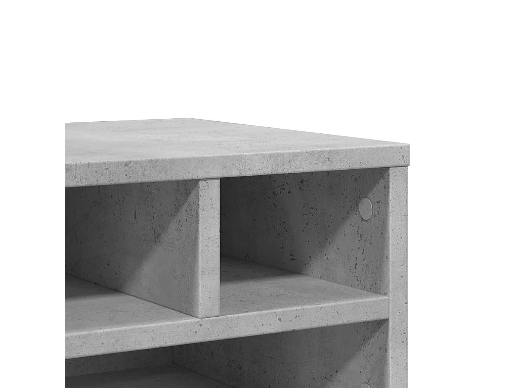Support d'imprimante gris béton 40x32x22,5 cm bois d'ingénierie