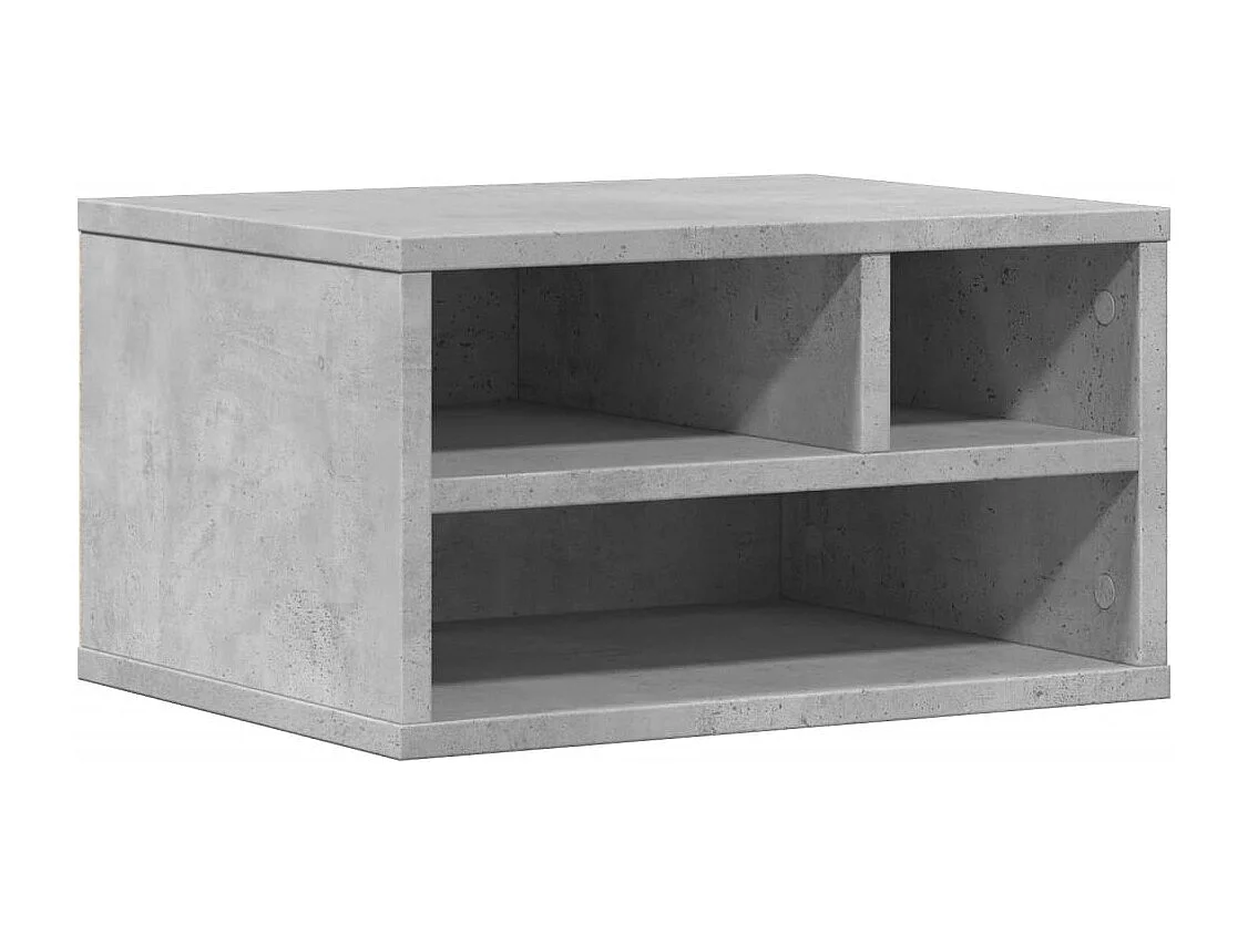 Support d'imprimante gris béton 40x32x22,5 cm bois d'ingénierie