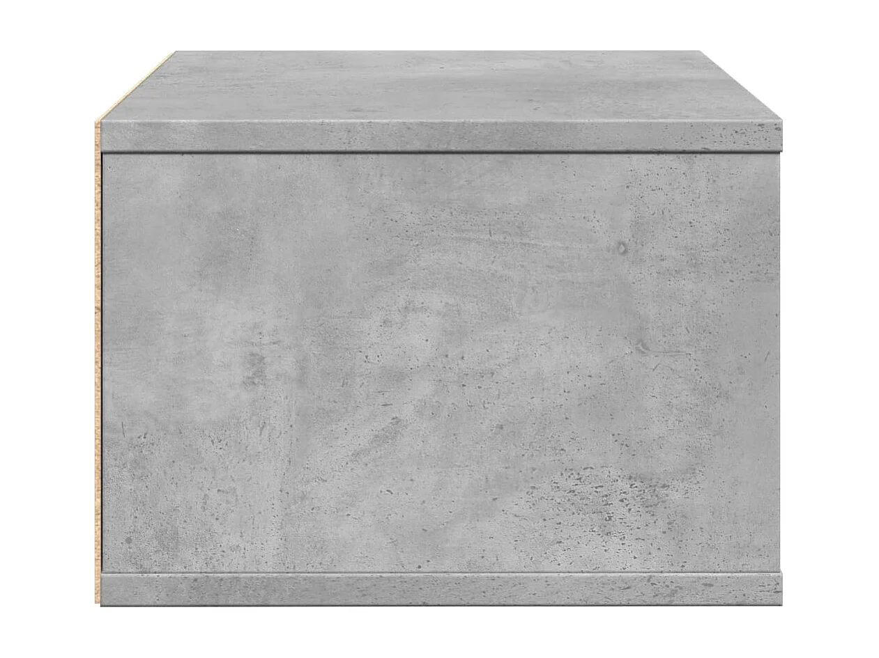 Support d'imprimante gris béton 40x32x22,5 cm bois d'ingénierie