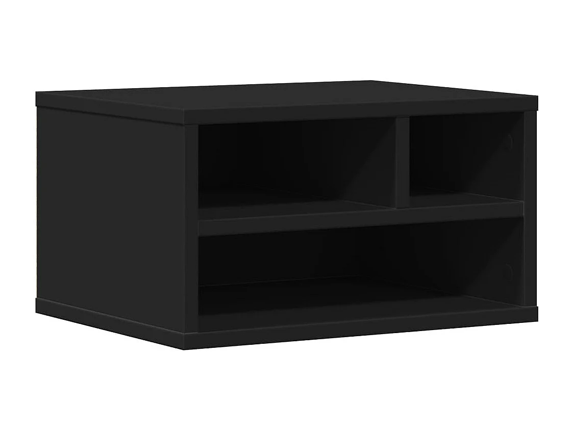 Schwarzer Druckerständer 40x32x22,5 cm aus Holzwerkstoff