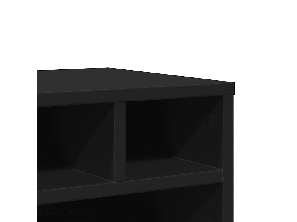 Schwarzer Druckerständer 40x32x22,5 cm aus Holzwerkstoff