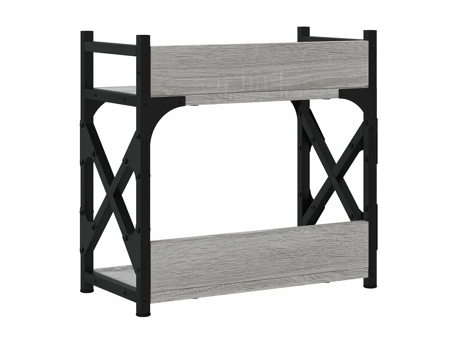 Support d'imprimante à 2 niveaux Sonoma gris 40x20x40 cm