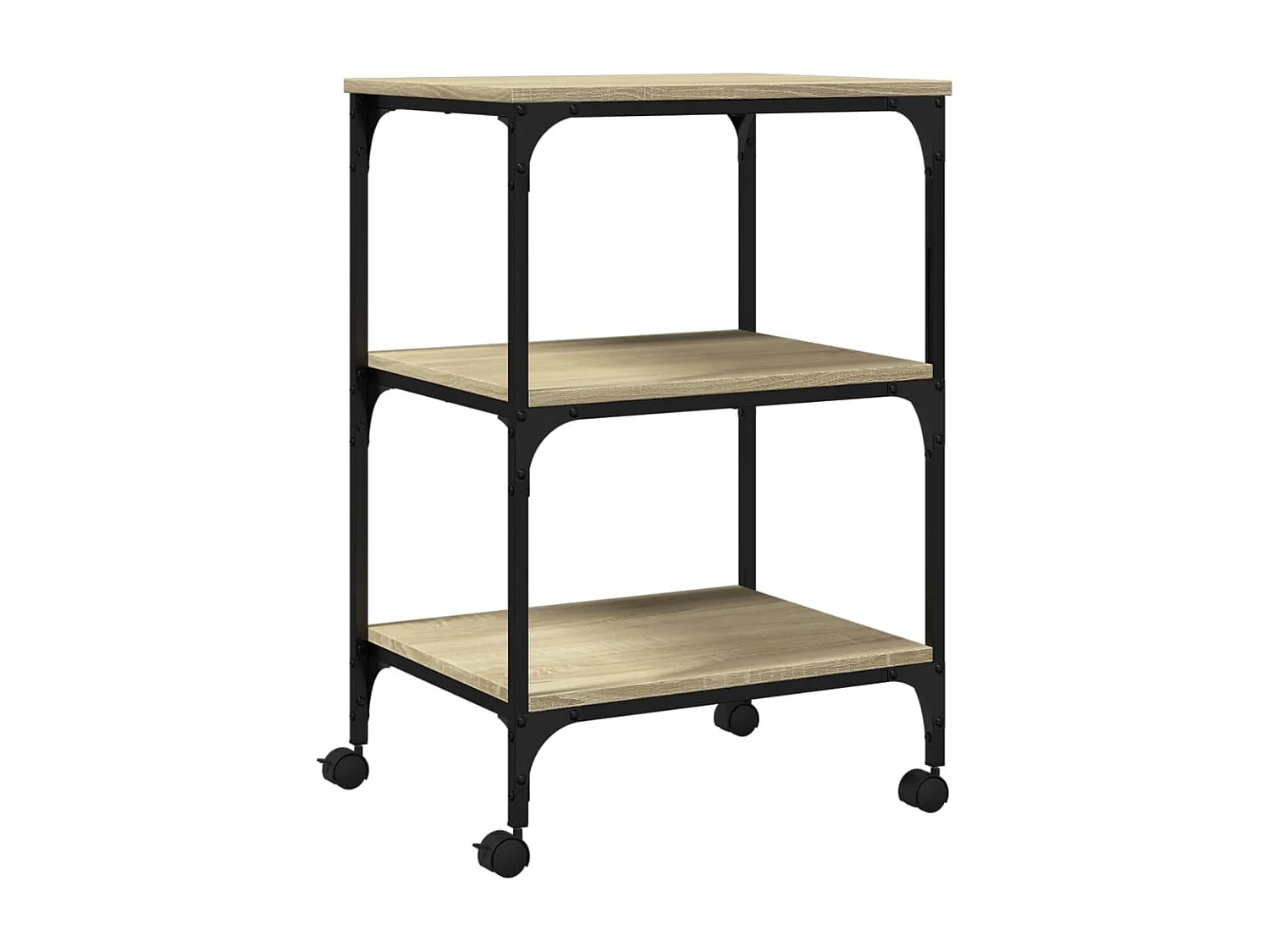 Supporto stampante a 3 livelli rovere Sonoma 50x41x75 cm