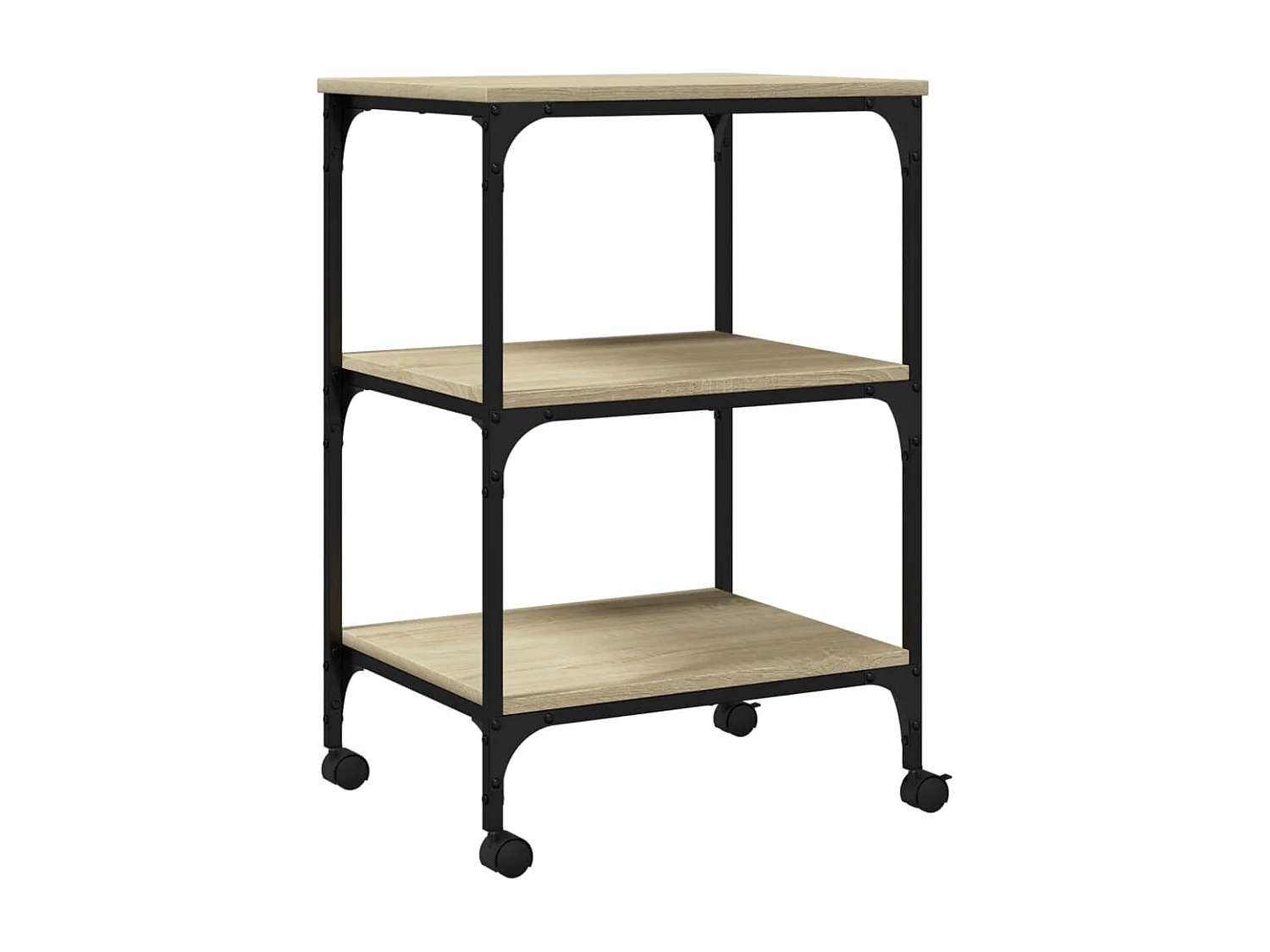 Supporto stampante a 3 livelli rovere Sonoma 50x41x75 cm