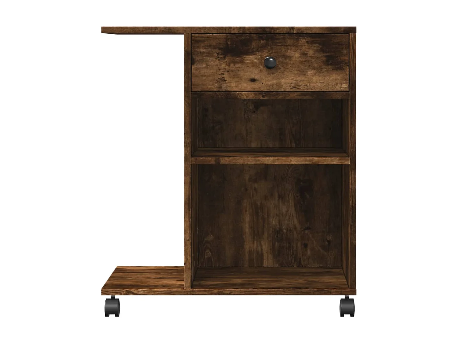 Support d'imprimante avec roulettes chêne fumé 60x40x68,5 cm