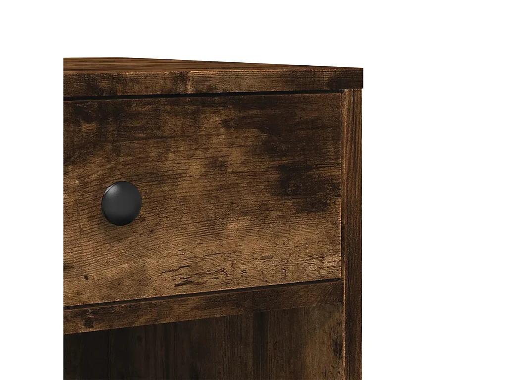 Support d'imprimante avec roulettes chêne fumé 60x40x68,5 cm