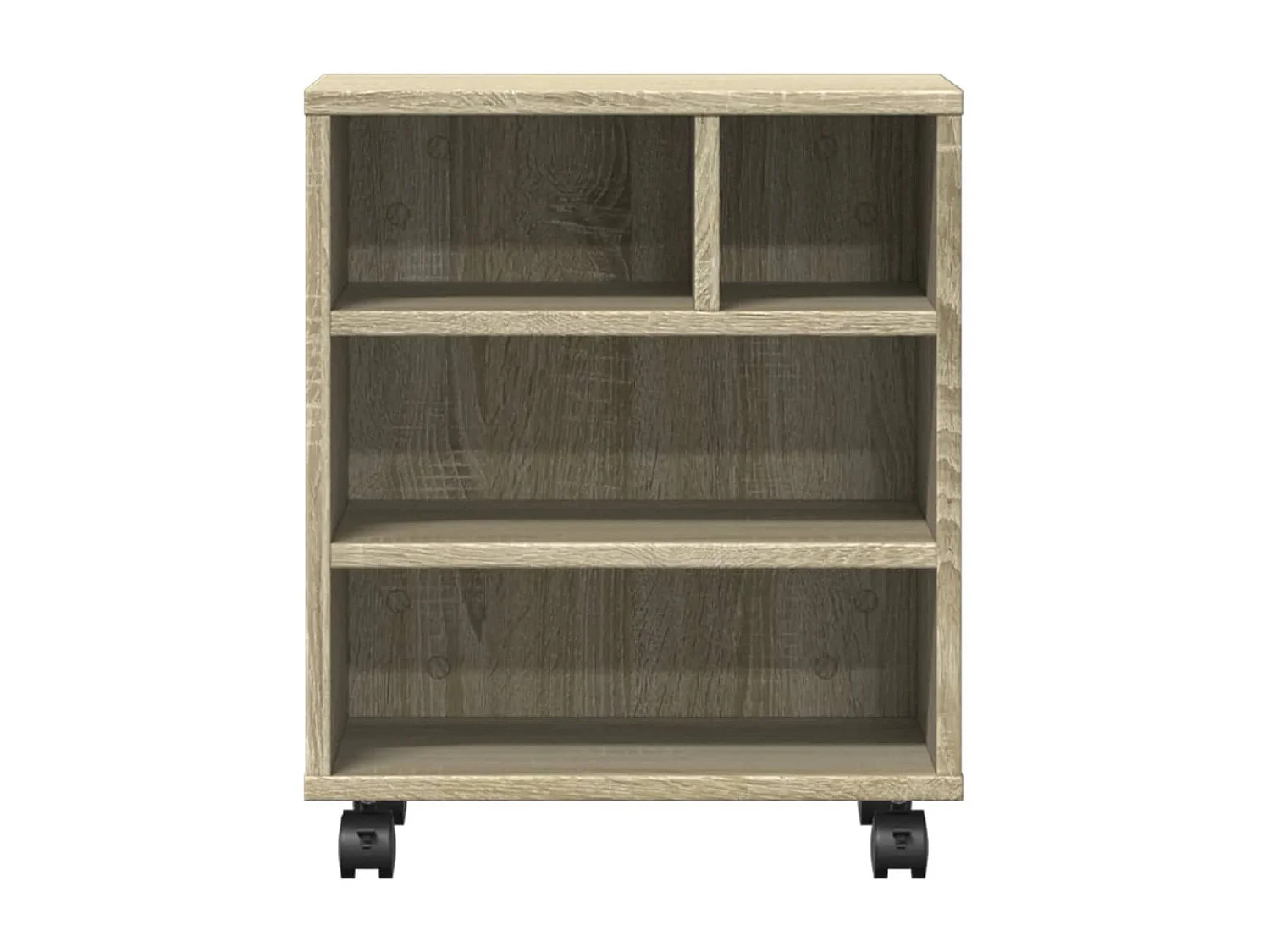 Soporte para impresora con ruedas roble sonoma 41x32x48 cm