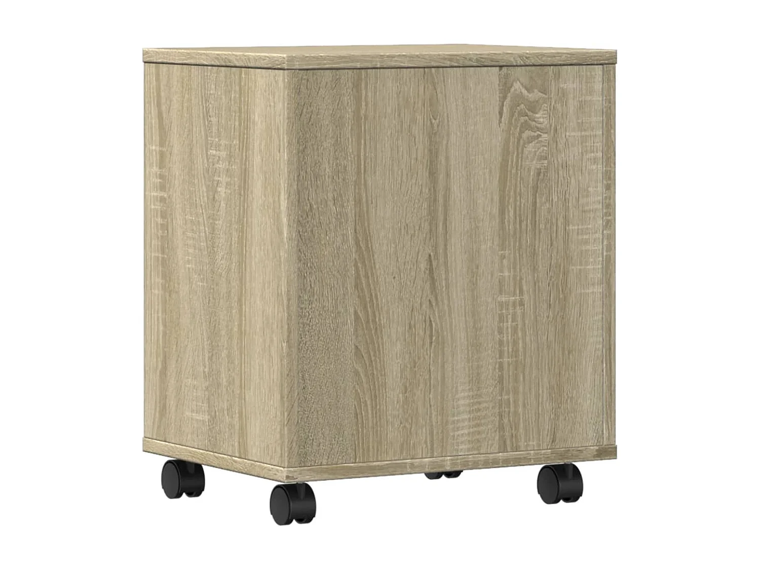 Supporto per stampante con ruote rovere sonoma 41x32x48 cm