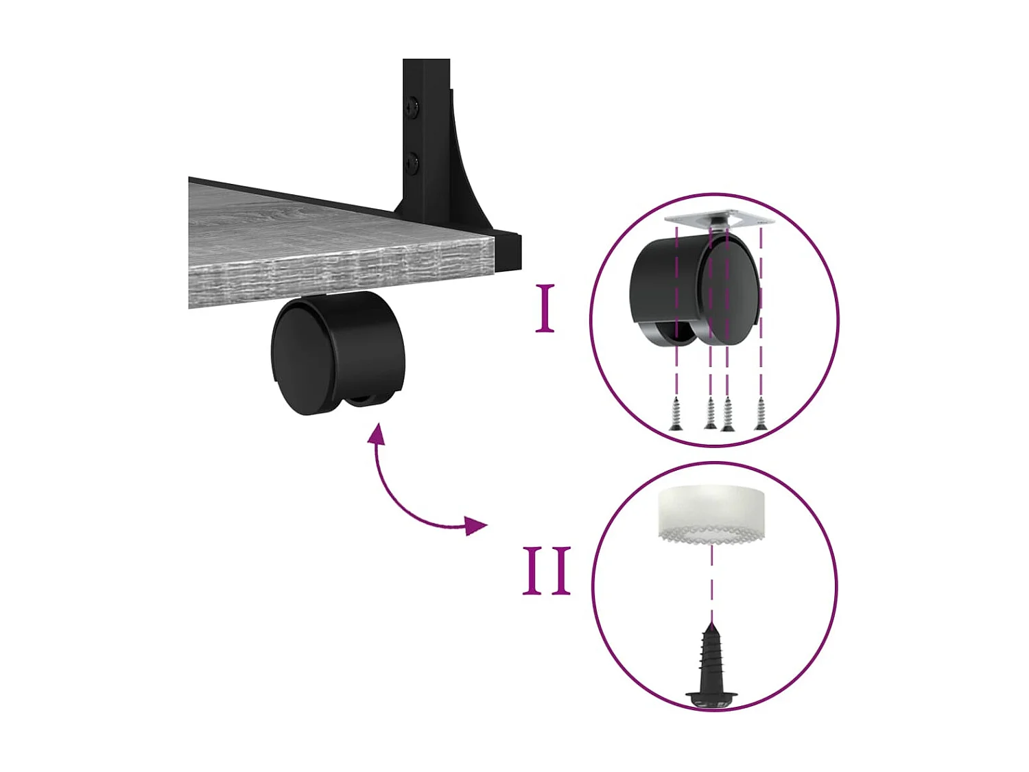 3-stufiger Druckerständer Sonoma Grey 43x48x64 cm