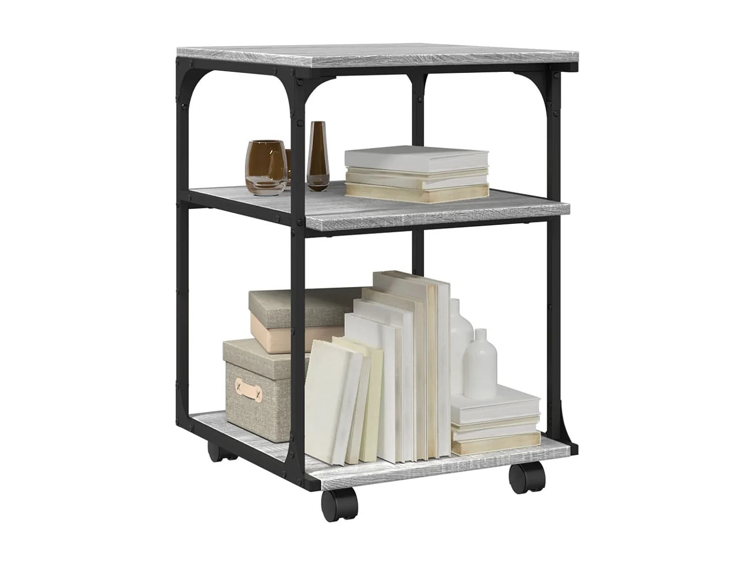 3-stufiger Druckerständer Sonoma Grey 43x48x64 cm