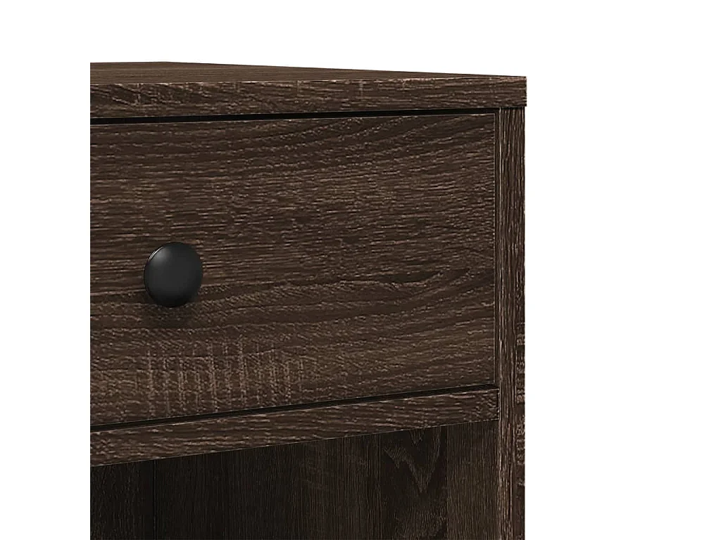 Support d'imprimante avec roulettes chêne marron 60x40x68,5 cm