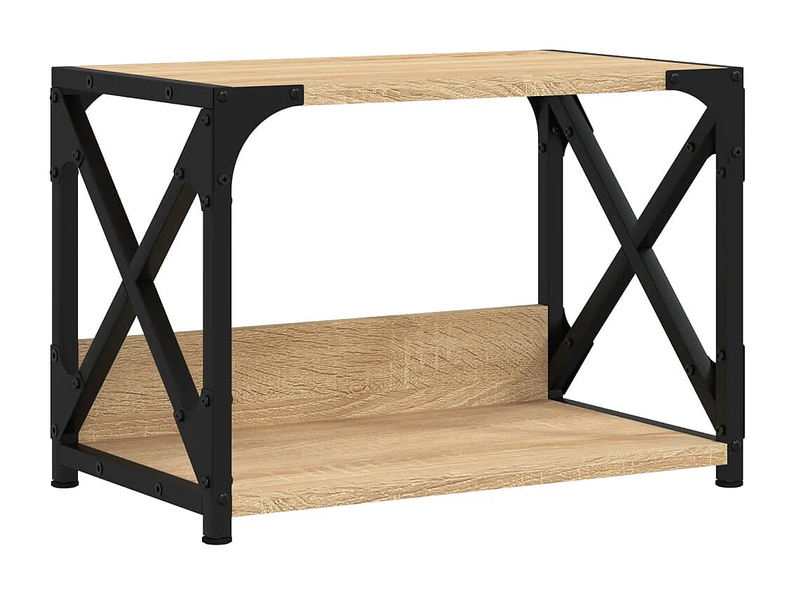 Soporte para impresora 2 niveles roble sonoma 44x26x31,5 cm