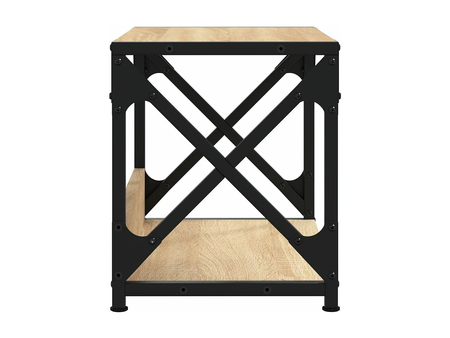 Soporte para impresora 2 niveles roble sonoma 44x26x31,5 cm