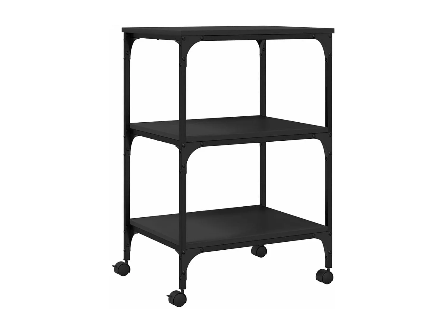 Druckerunterstützung 3 Ebenen schwarz 50x41x75 cm