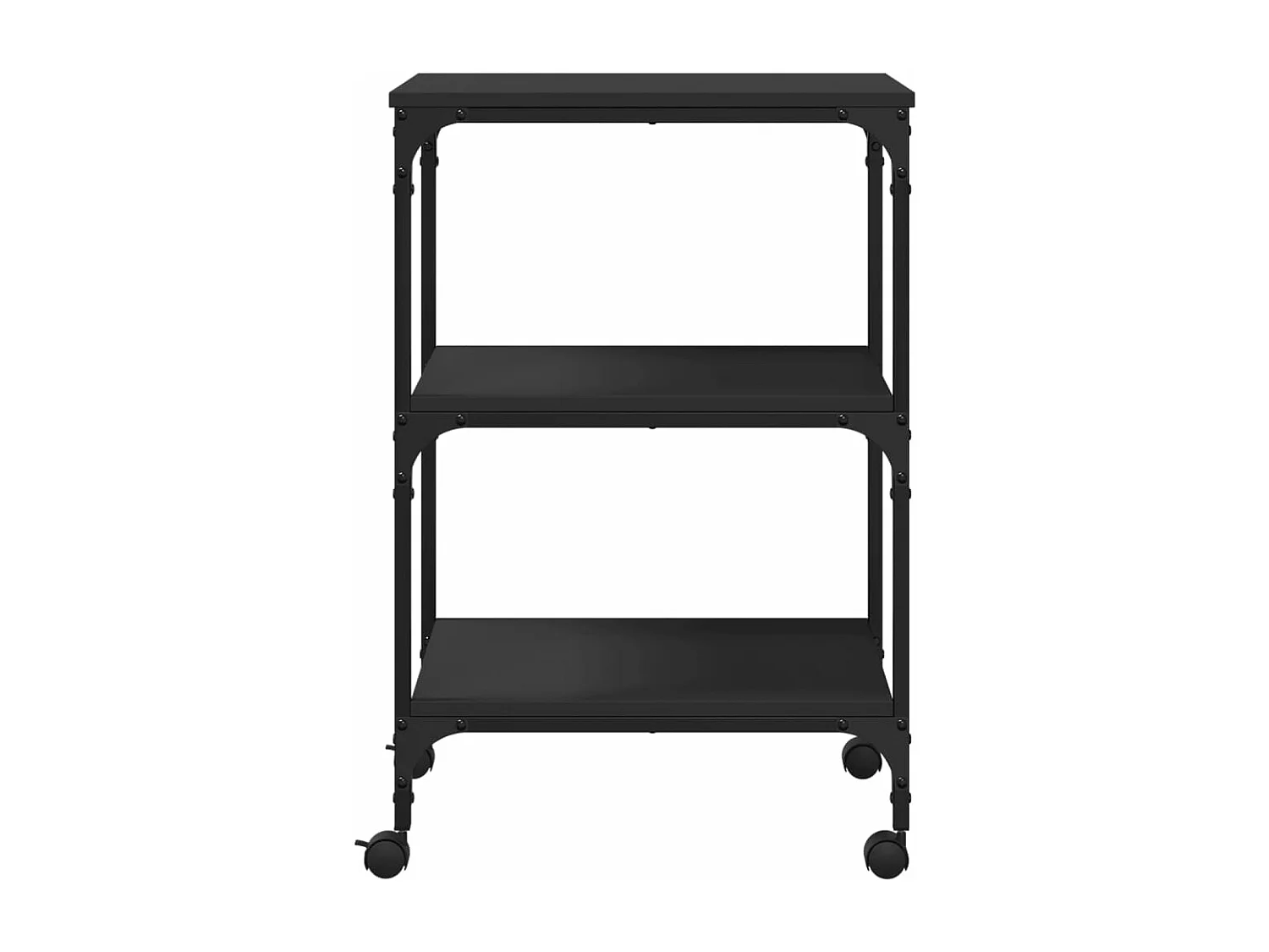 Druckerunterstützung 3 Ebenen schwarz 50x41x75 cm