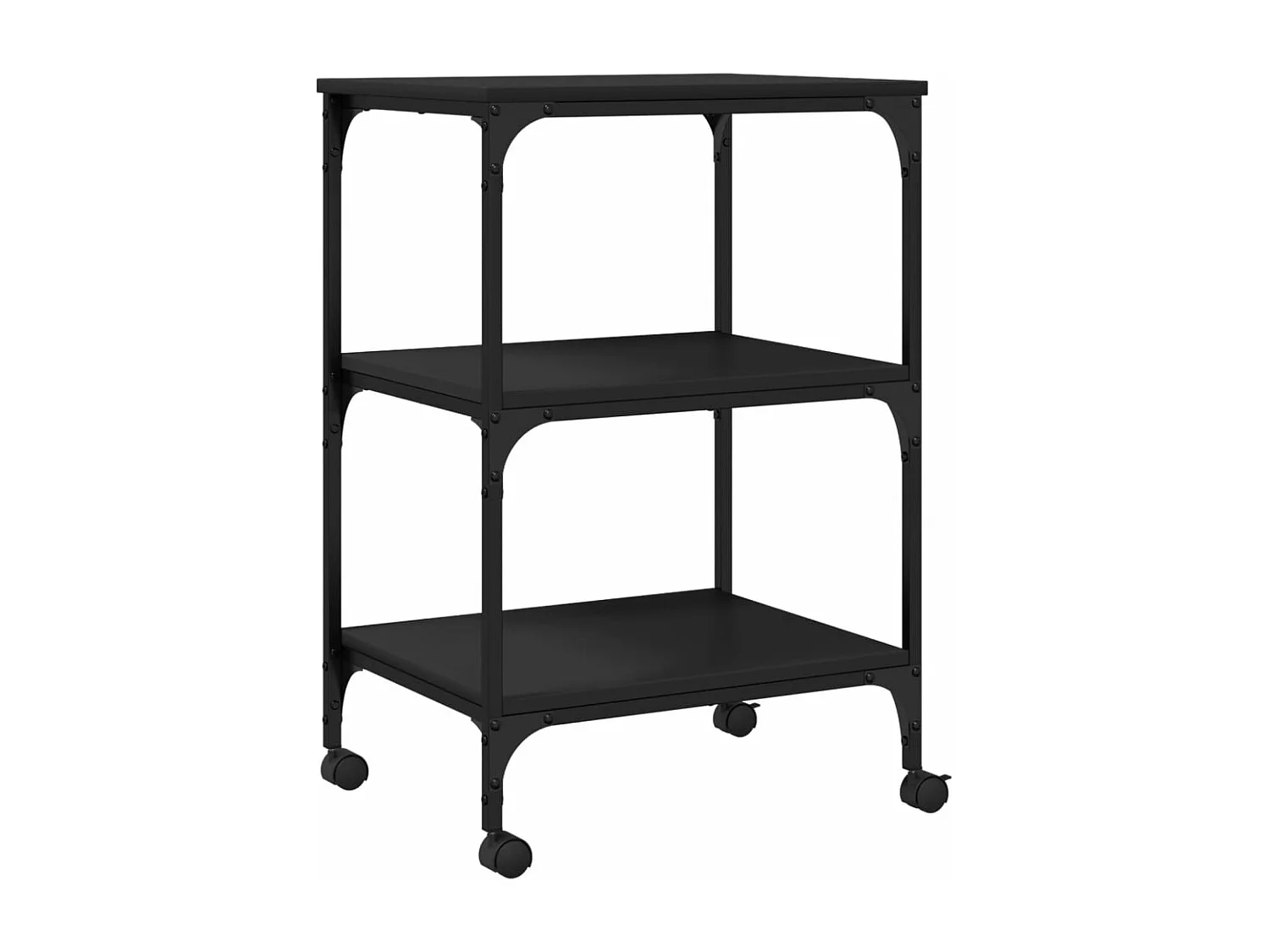 Druckerunterstützung 3 Ebenen schwarz 50x41x75 cm