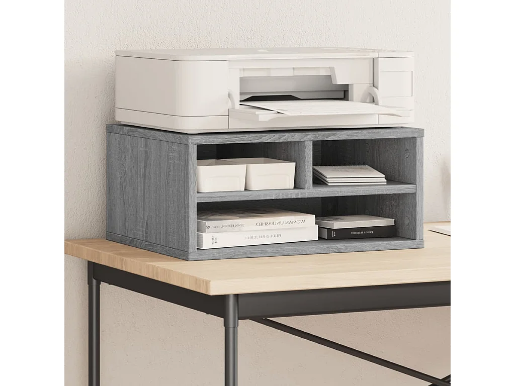 Support d'imprimante sonoma gris 49x40x22,5cm bois d'ingénierie