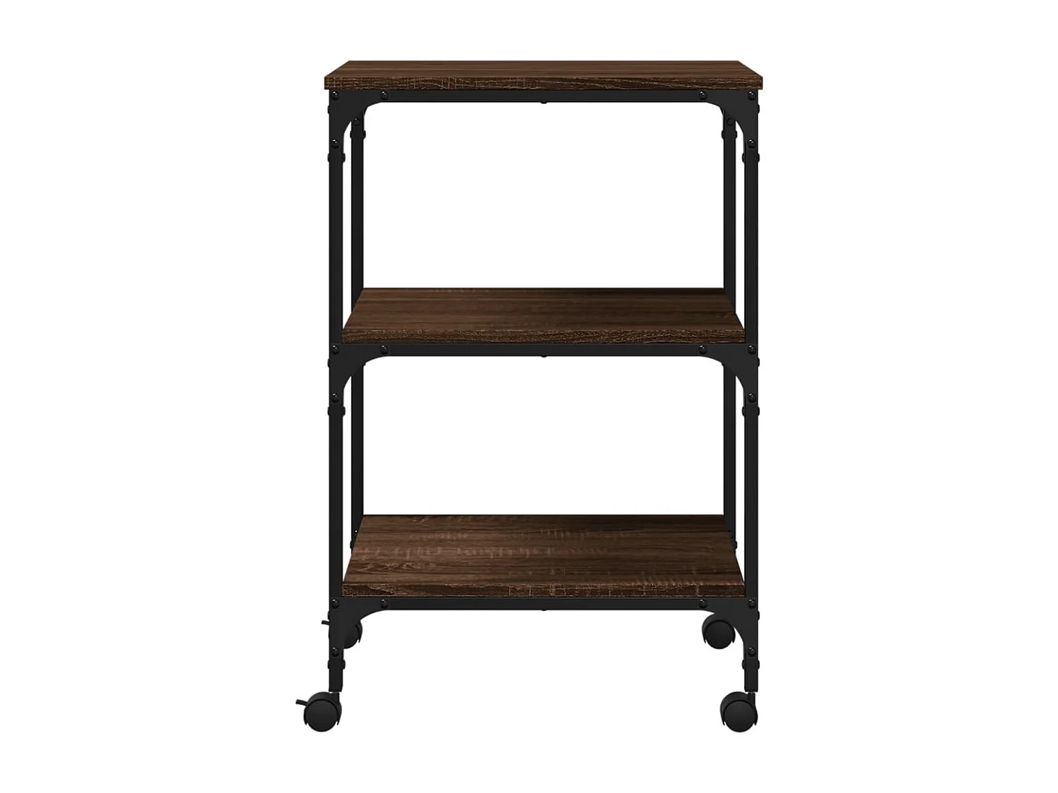 Suporte para impressora de 3 camadas carvalho marrom 50x41x75 cm