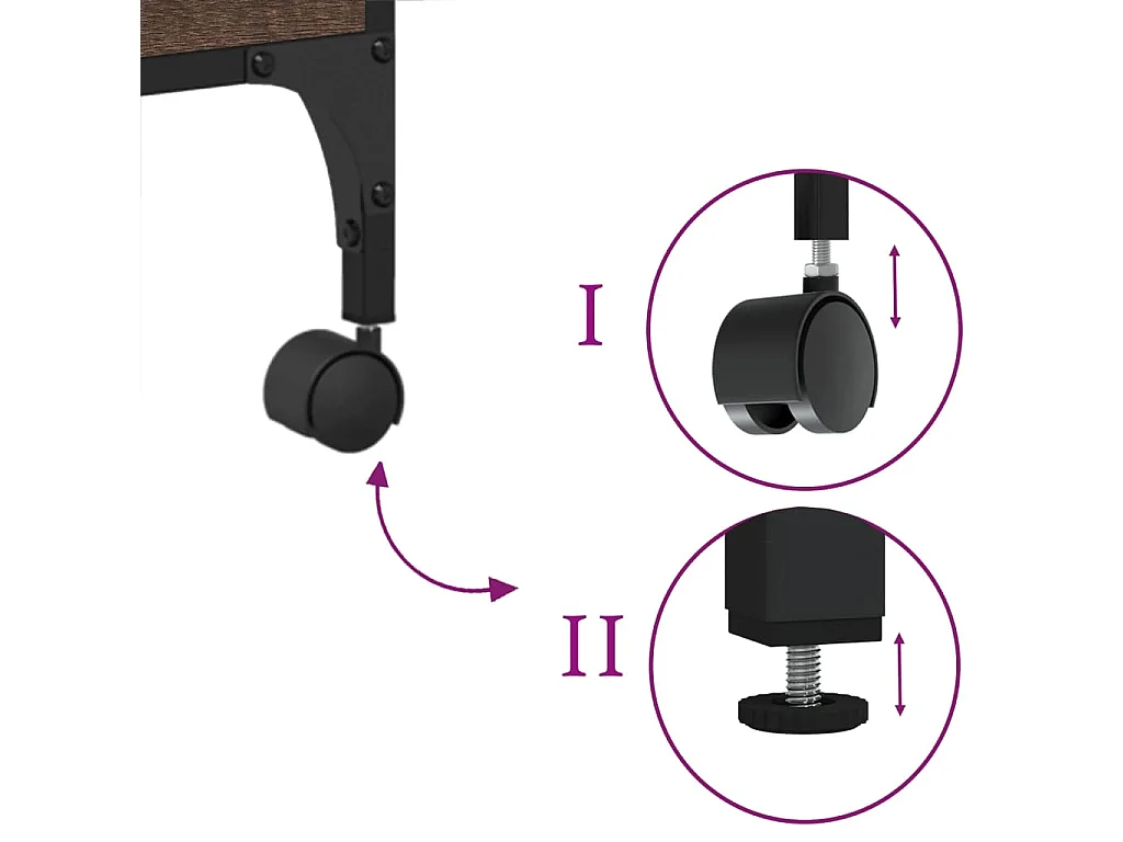 Suporte para impressora de 3 camadas carvalho marrom 50x41x75 cm