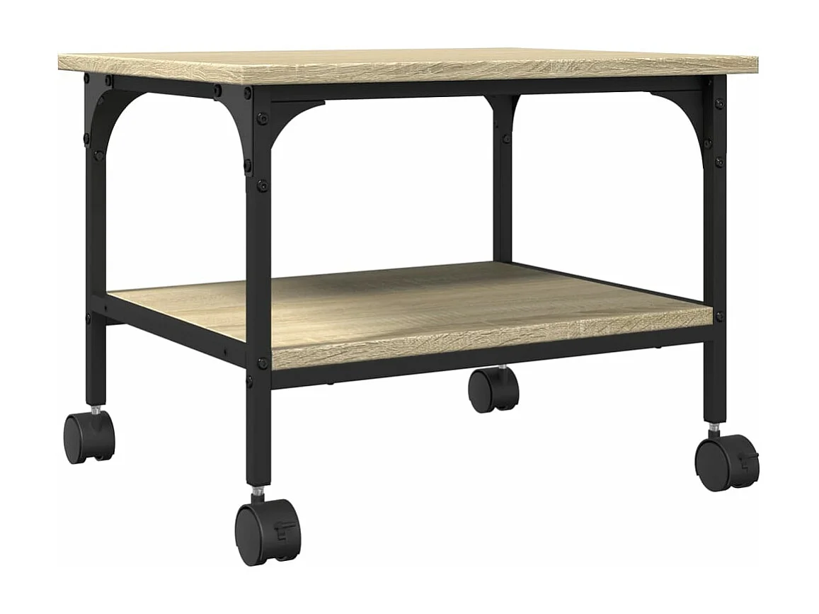 Supporto per stampante a 2 livelli rovere sonoma 50x40x38 cm